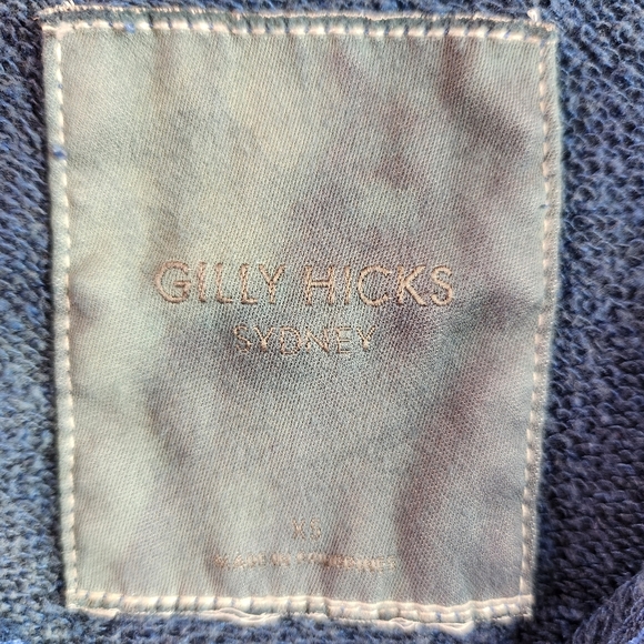 Gilly Hicks Watercolor Hand Dyed OOAK 3/4 Sleeve Cropped Sweatshirt Size Small - Picture 7 of 10